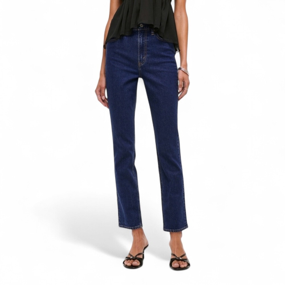 Abercrombie Curve Love Ultra High Rise Ankle Straight Jeans Sz 4 Short‎ - Picture 2 of 10
